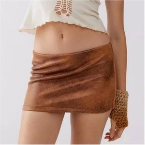 Urban Outfitters Logan Faux Leather Mini Skirt